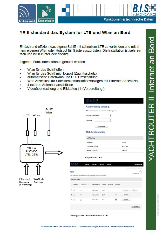 Yachtrouter II Broschüre