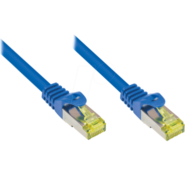 3 m Cat 7 PiMF Patchkabel blau RJ45