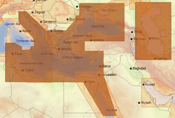 East Mediterranean, Black Caspian Seas 4D MAX