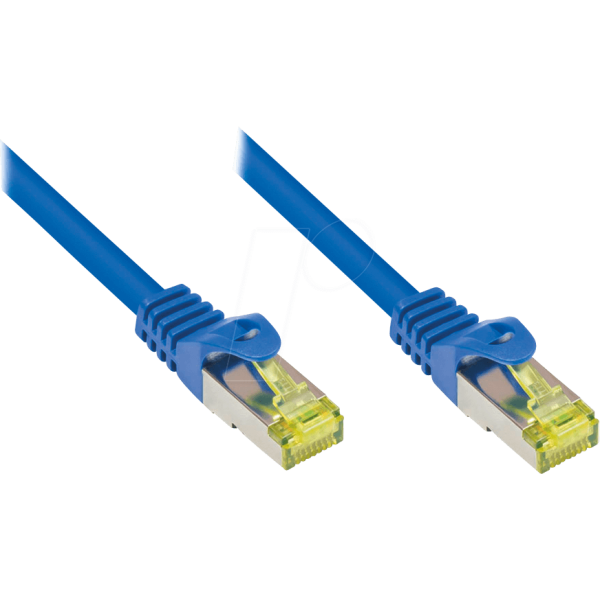 10 m Cat 7 PiMF Patchkabel blau RJ45