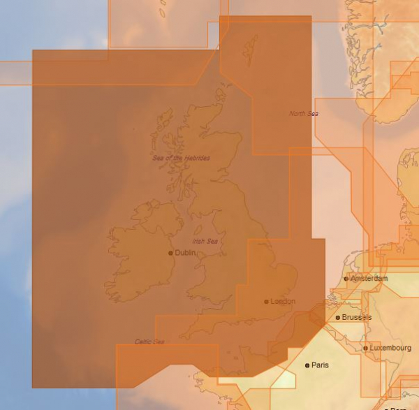 UK, Ireland and the channel